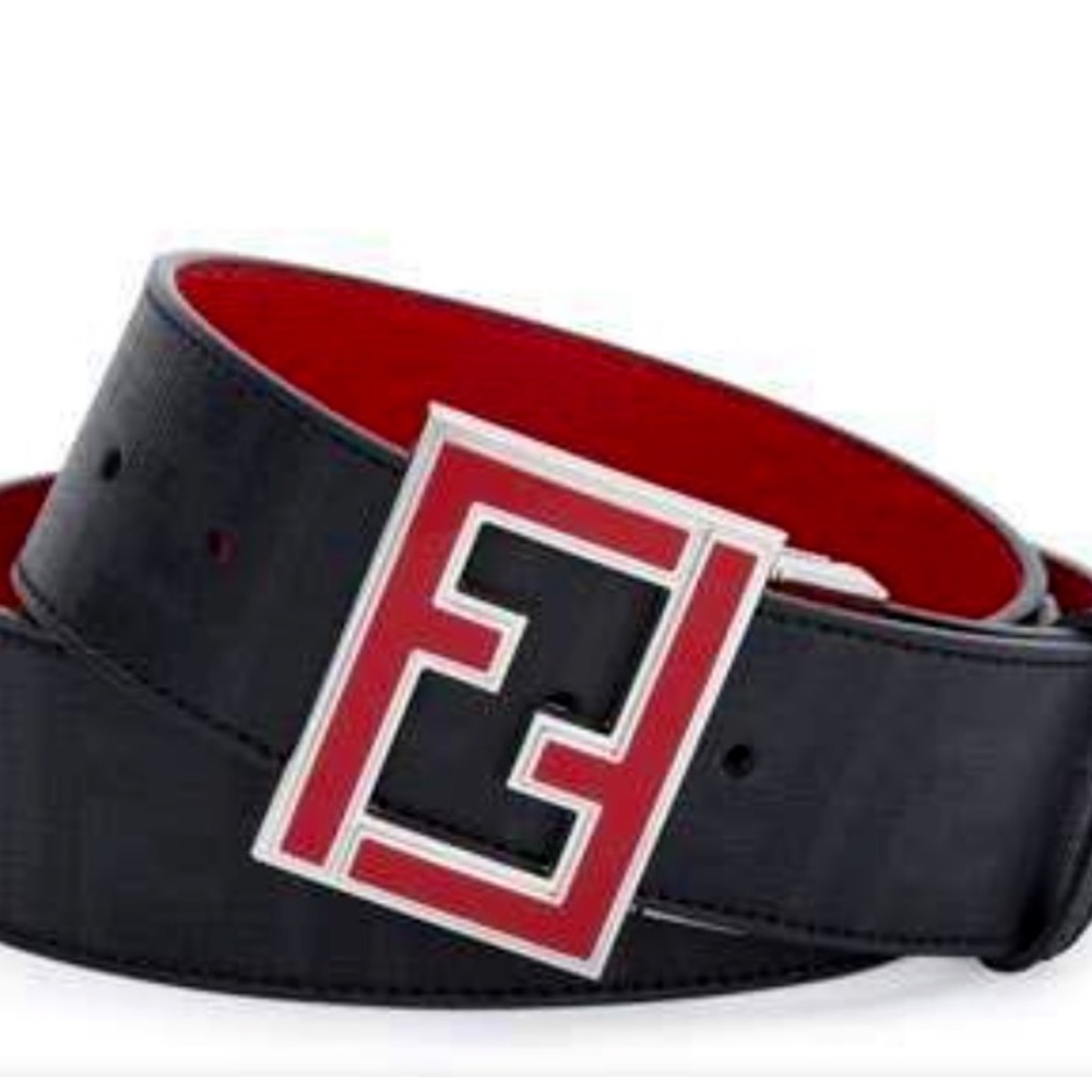 Fendi Zucca Reversible Men's leather belt